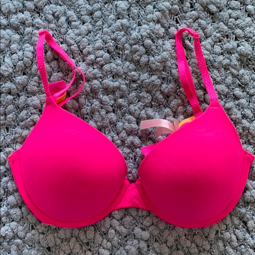 Hot Pink Victoria’s Secret PINK push-up bra